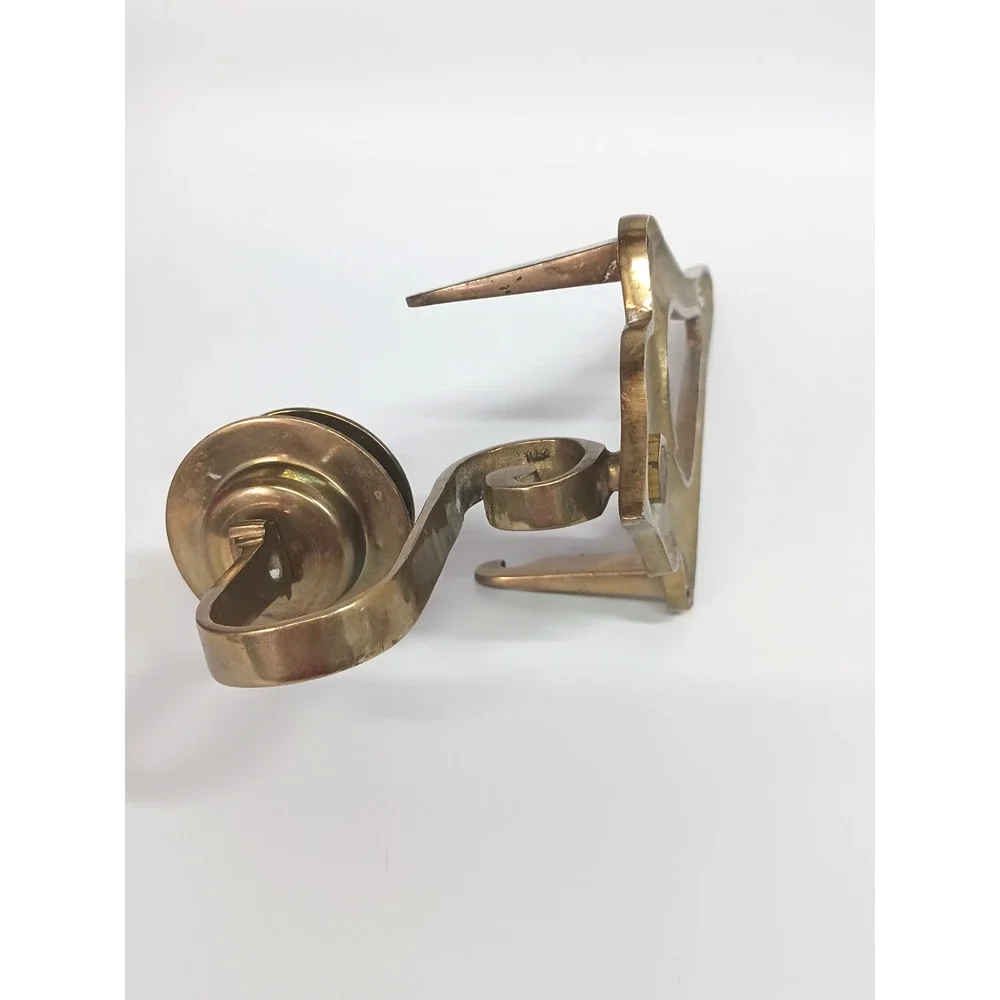 Vintage Brass Wall Candle Holder Sconce MCM Teardrop